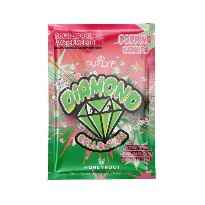 Purlyf - Diamond - Popping Candies - Sour Apple Watermelon - 100MG